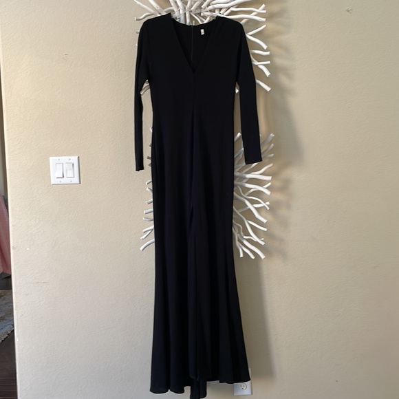 Lanston on Revolve black gown with front slit - Picture 7 of 12